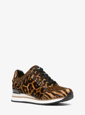 michael michael kors billie animal print calf hair trainer|Michael Kors Billie Trainer Animal/Calf Hair 7 NWT .